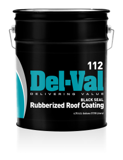 Del-Val 112 Black Seal Rubberized Roof Coating in 5 Gallon Pail