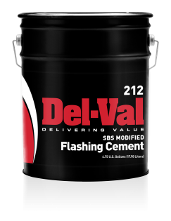 Del-Val 212 SBS Modified Flashing Cement - Trowel Grade - 5 Gallon Pail