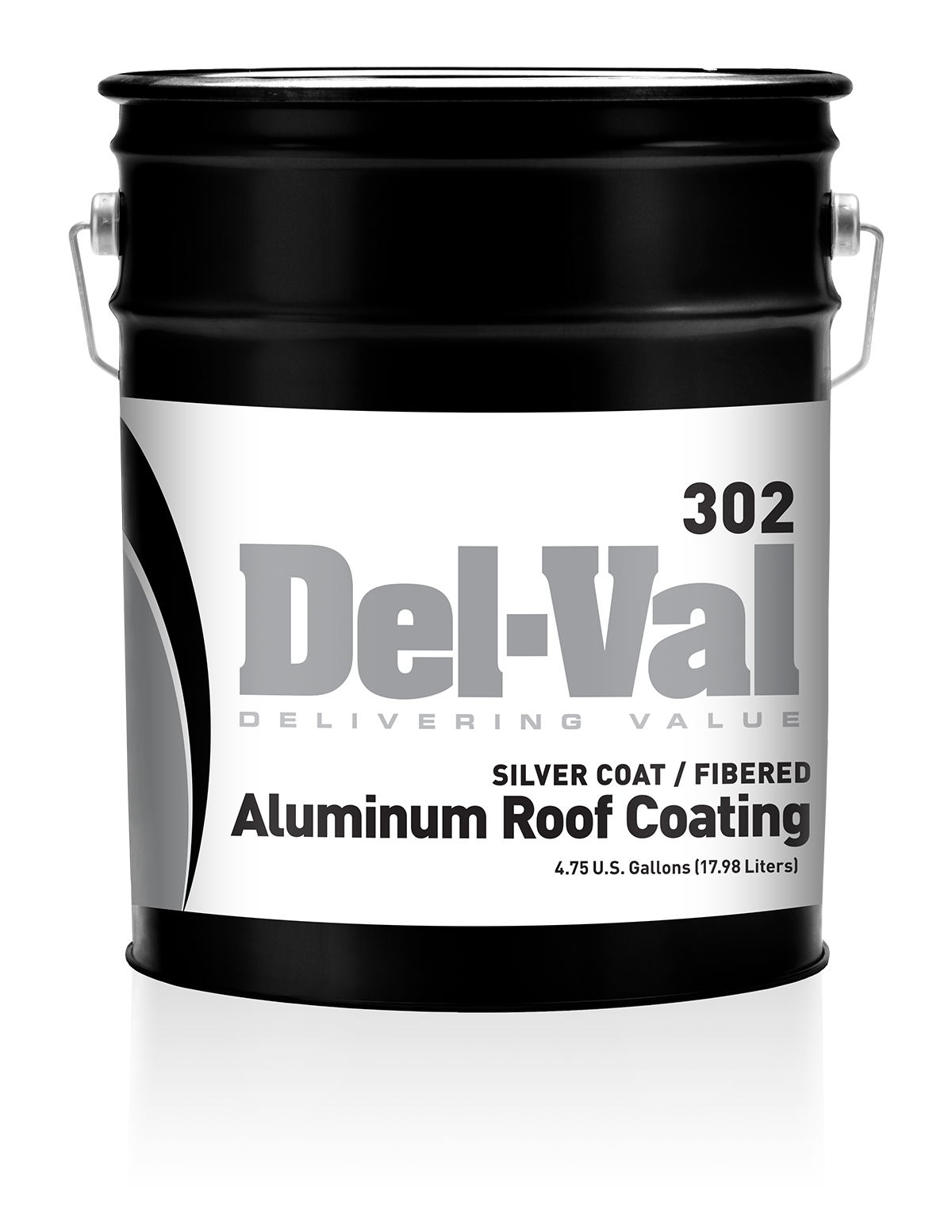 Image of Del-Val 302 Silver Coat / Fibered Aluminum Roof Coating - 5 Gallon Pail