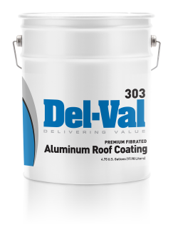 Del-Val 303 Premium Fibered Aluminum Roof Coating - 5 Gallon Pail