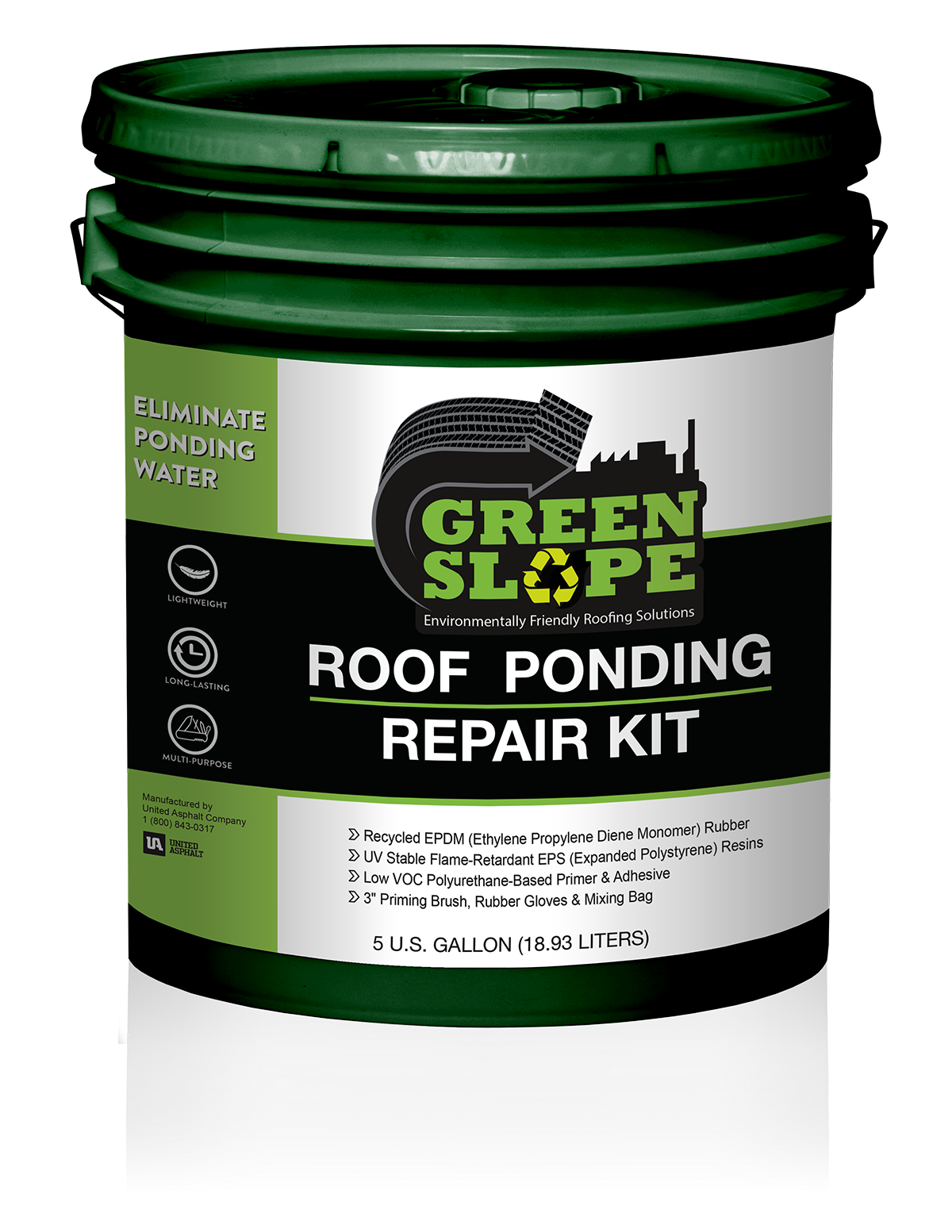 Image of GreenSlope - Roof Ponding Repair Kit - 5 Gallon Pail