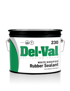 Image of Del-Val 230 Modified Rubber Sealant (White) - 3 Gallon Pail