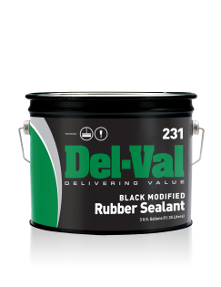 Image of Del-Val 231 Modified Rubber Sealant (Black) - 3 Gallon Pail