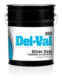 Image of Del-Val #300 Silver Seal Fibered Aluminum - 5 Gallon Pail