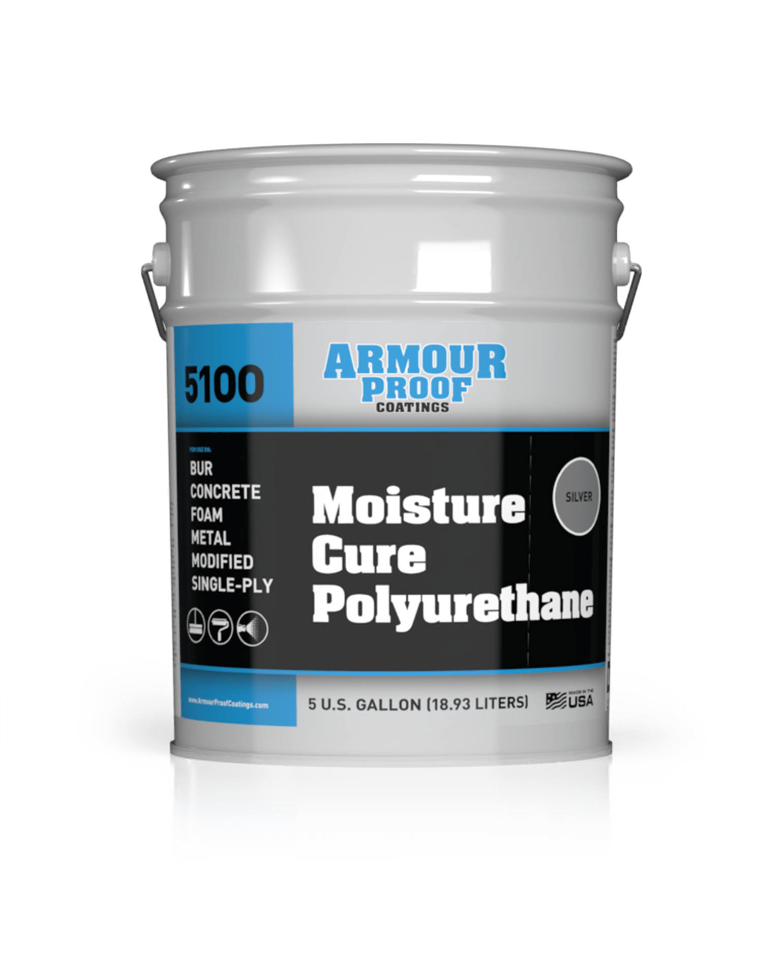 AP-5100 Moisture Cure Polyurethane Roof Coating in 5 Gallon Pail