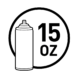 15oz Spray Can Capacity Icon