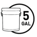 5 Gallon Bucket Capacity Icon