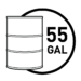 55 Gallon Drum Capacity Icon