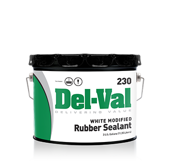 Del-Val 230 White Modified Rubber Sealant 3 Gallon Pail