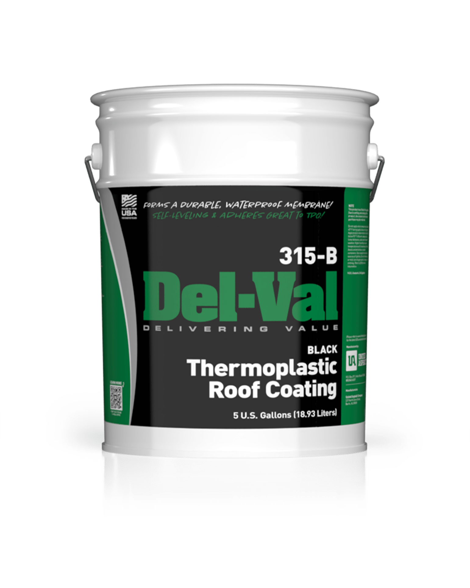 Del-Val 315-B Thermoplastic Roof Coating in Black in 5 Gallon Pail