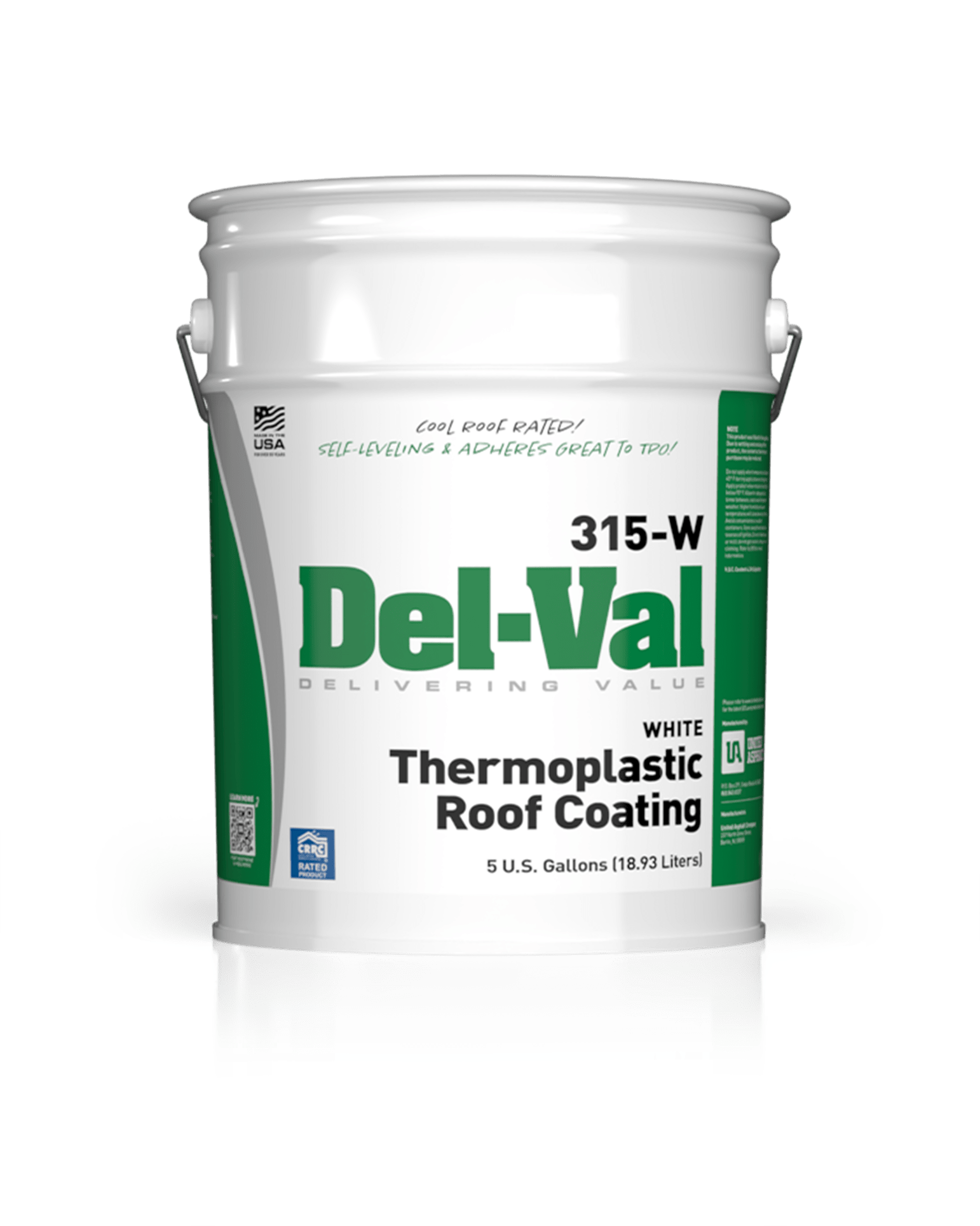 Del-Val 315-W Thermoplastic Roof Coating in White in 5 Gallon Pail