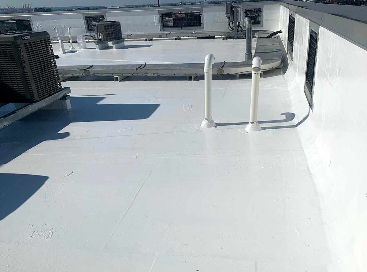 AP-5400 EPDM Roof Restoration with High Solids Silicone Roof Coating