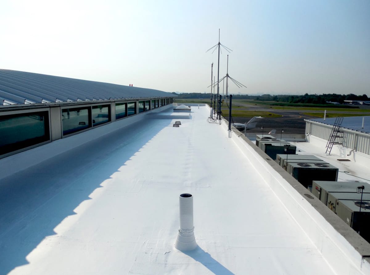 AP-6100 EPDM Airport Roof Restoration with White Modified Rubber Roof Coating