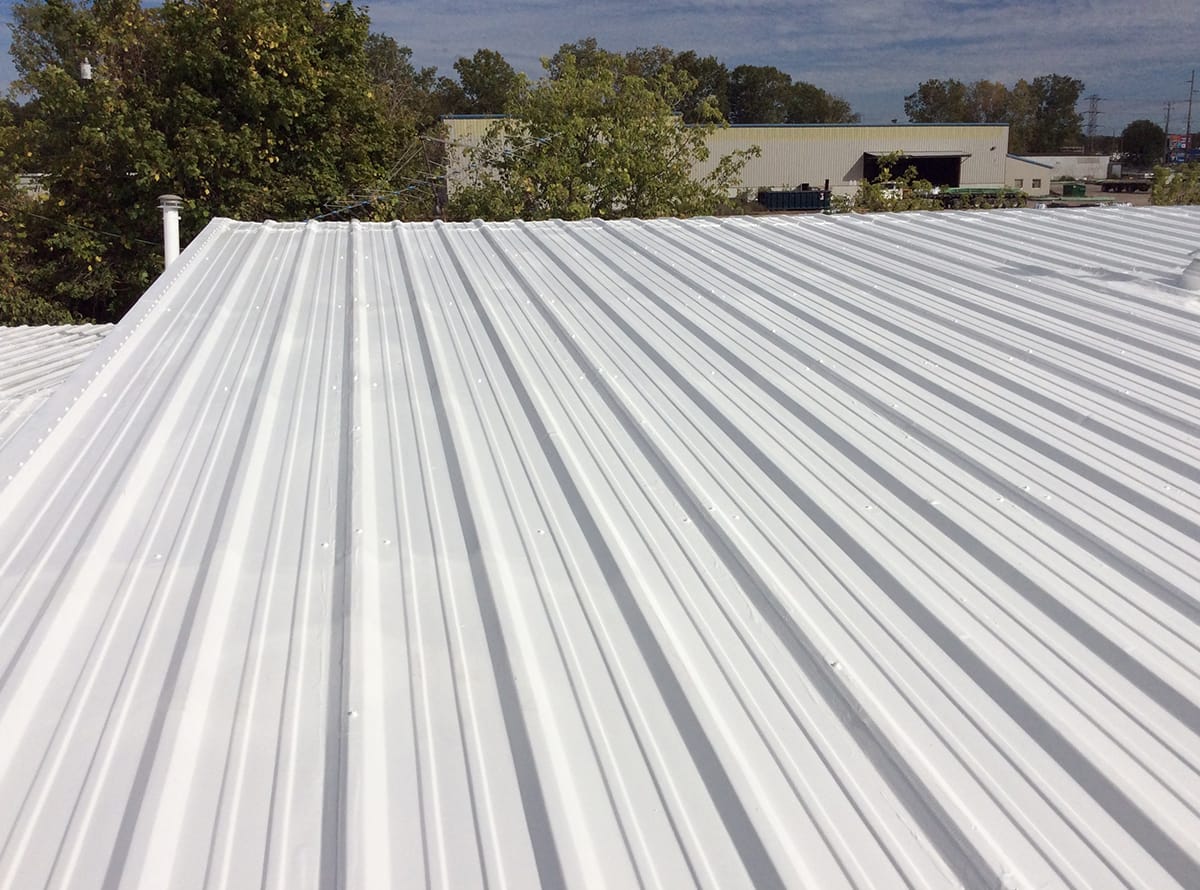 AP-6100 Metal Roof Restoration with White Modified Rubber Roof Coating