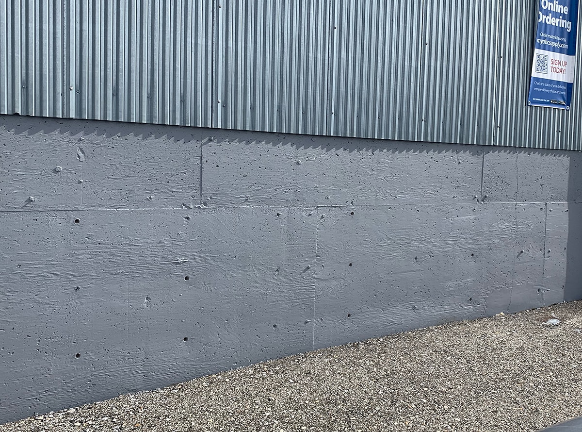 AP-7100 Acrylic Wall Coating on Above Ground Concrete Foundation View 2