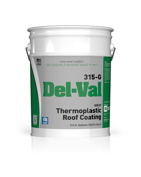 Del-Val 315-G Thermoplastic Roof Coating in Gray in 5 Gallon Pail