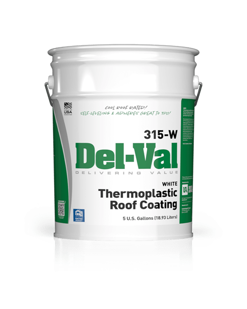 Del-Val 315-W Thermoplastic Roof Coating in White in 5 Gallon Pail