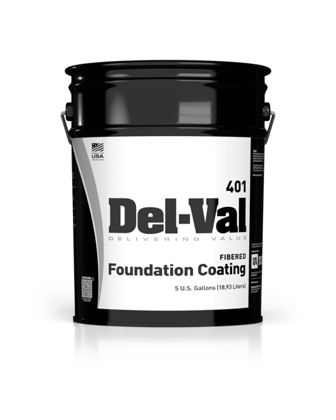 Del-Val 401 Fibered Foundation Coating in 5 Gallon Pail