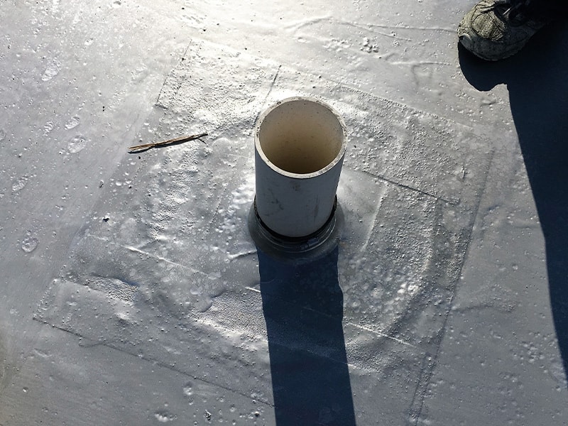 Roof Pipe Penetration Urethane Coating Detail