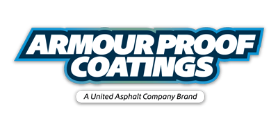 Image of Armour Proof Coatings Rebrand Logo with Boilerplate and Drop Shadow