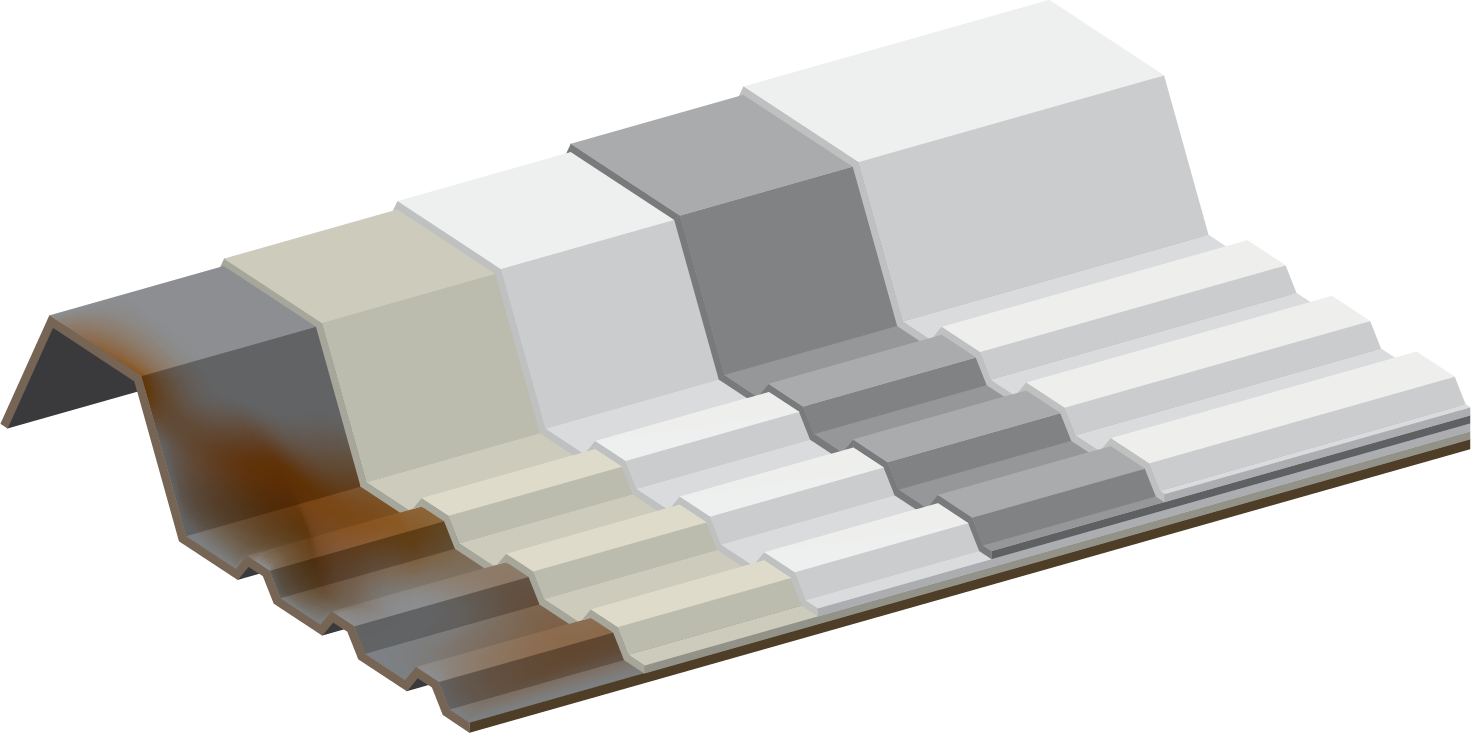 Image of Layer Diagram of Metal Roof Restoration
