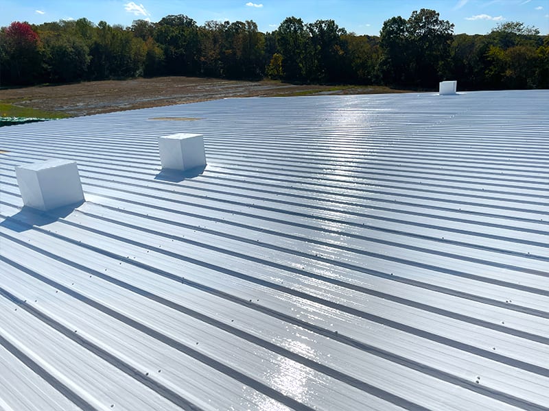 Image of Warehouse Metal Roof Restoration with AP-6100 Coating Completed
