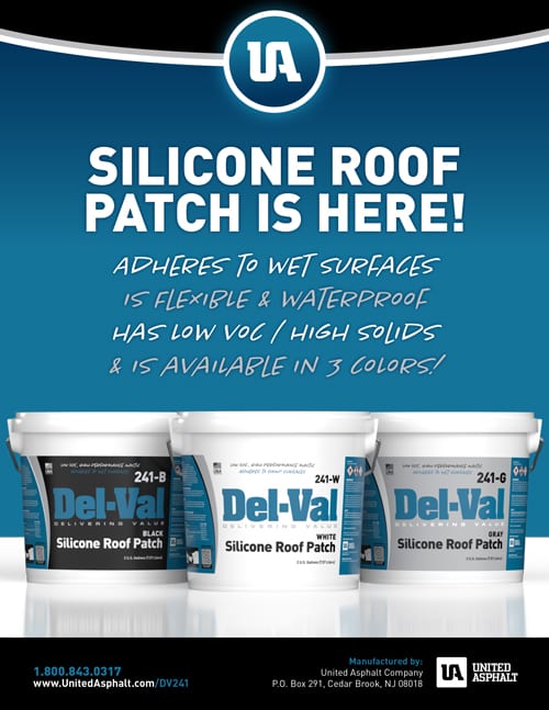 Del-Val 241 Silicone Roof Patch Sell Sheet Cover