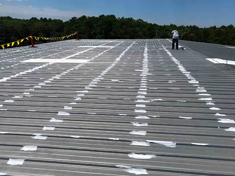 Paving Research Center Metal Roof Restoration AP-2300 Acrylic Mastic Repair Applications