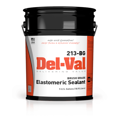 Del-Val 213-BG Elastomeric Sealant Brush Grade in 5 Gallon Pail