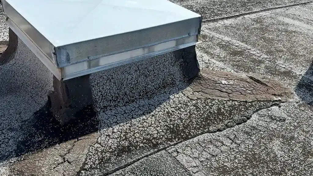 SBS Asphalt Roof Penetration in Need of Repair